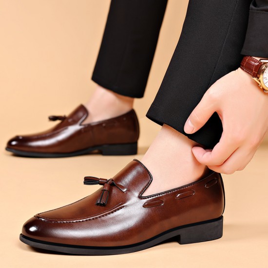 Summer New Leather Shoes Men Large Size Business Formal Casual Shoes Wedding Lace-up Men's Shoes
