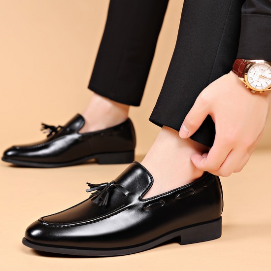 Summer New Leather Shoes Men Large Size Business Formal Casual Shoes Wedding Lace-up Men's Shoes