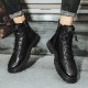 shoe manufacturer boots high cut top quality thermal shoes lace martin boots   logo latest winter men boots