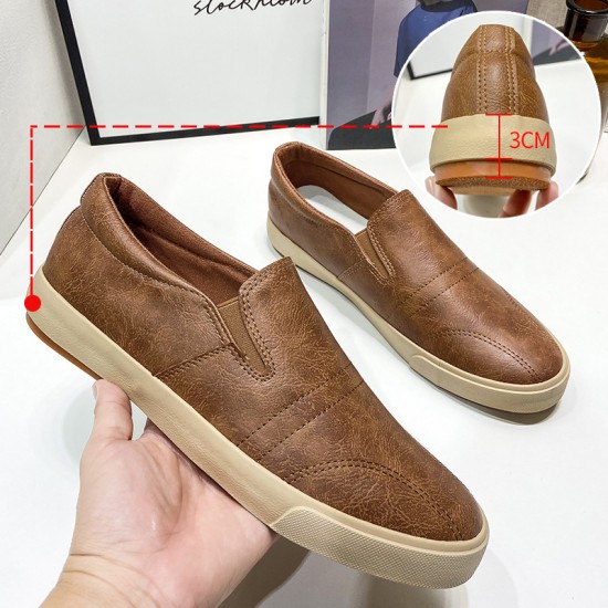 Spring Leather Men's Casual Shoes Large Size 45 Men Shoes Outdoor Comfortable Sports Shoes Men Loafer