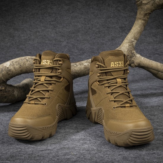 walking Waterproof Hiking Work Boots Men's Tactical Boots  Lightweight Breathable Desert Boots